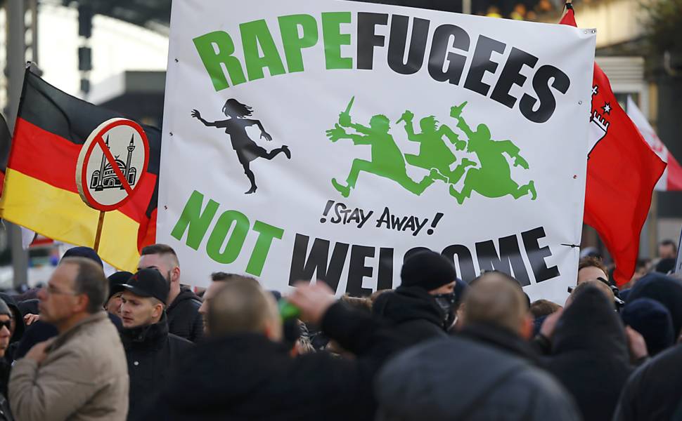 Manifestação anti-imigração na Alemanha