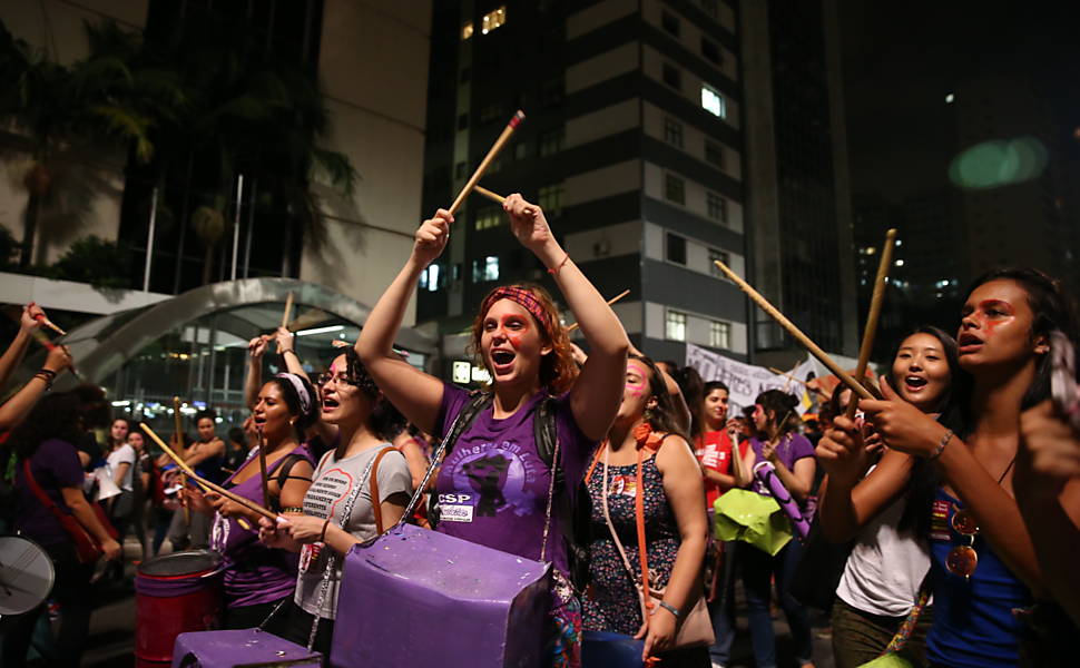 Marcha das Mulheres na av. Paulista
