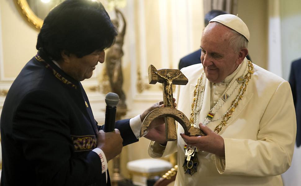 Papa e Evo Morales