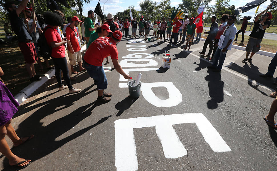 Protesto contra Michel Temer em Brasília