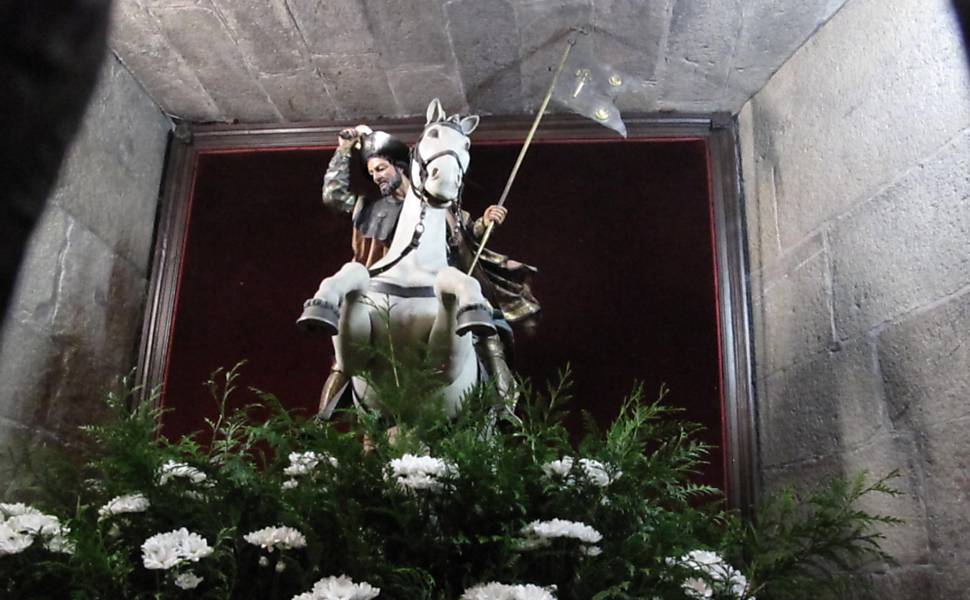 Estátua de são Tiago Matamouros, na catedral de Santiago Compostela