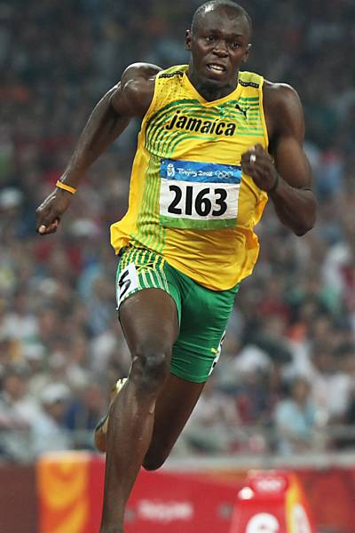 Bolt na final dos 200 m em Pequim