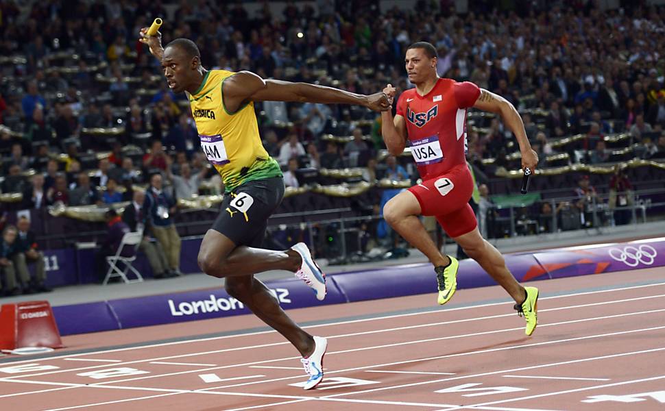 Bolt na final do revezamento 4 x 100 m em Londres