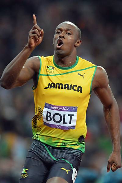 Bolt na final dos 100 m em Londres