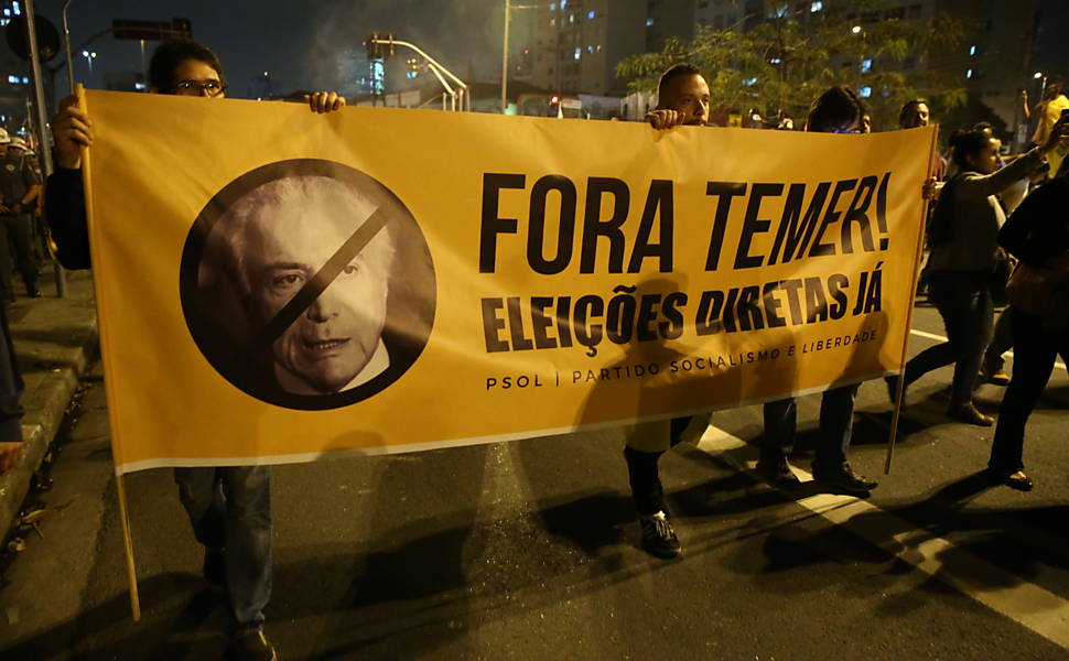 Manifestação 'Fora, Temer' em São Paulo
