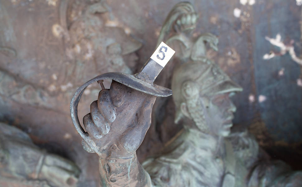 Os pontos estudados pela equipe do Senai foram numerados para a identificação posterior