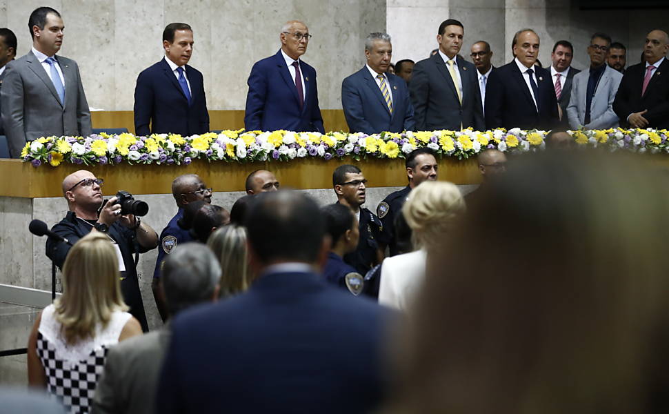 Cerimônia de posse de Doria na Câmara de São Paulo