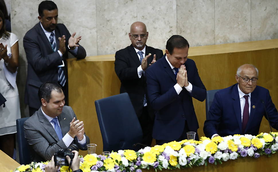 Cerimônia de posse de Doria na Câmara de São Paulo