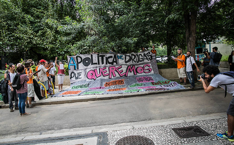 Protesto contra a nova política antidrogas