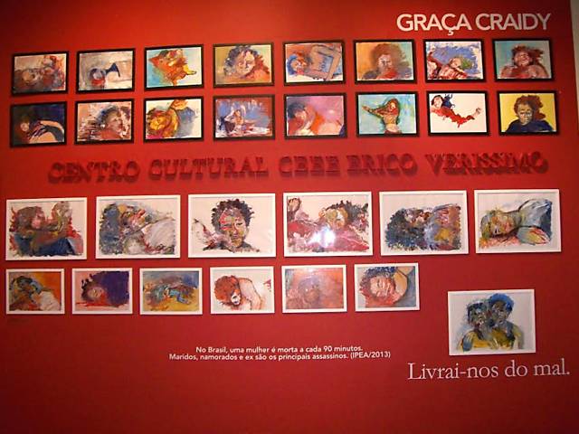 Telas estão expostas no Centro Cultural Erico Veríssimo, em Porto Alegre