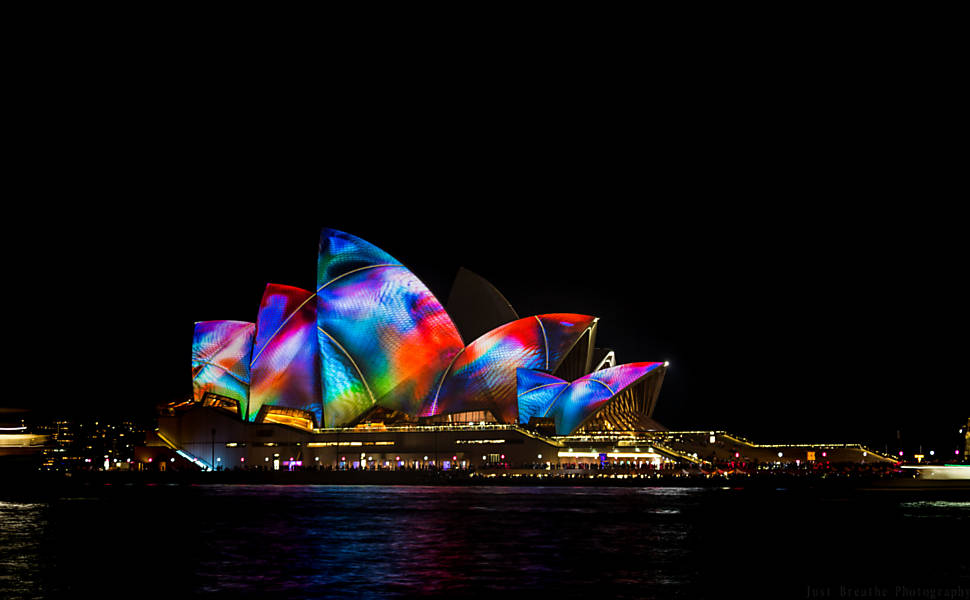 Festival de luzes em Sydney, por Kristy Rowe