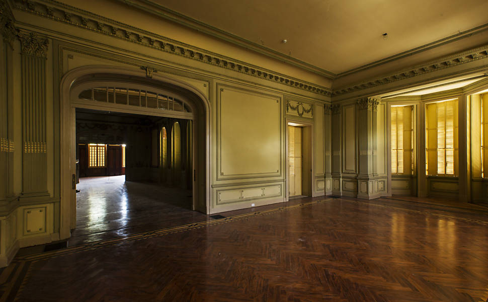 Sala do Palácio dos Campos Elísios, no centro de São Paulo; imóvel passou por dois restauros na última década 