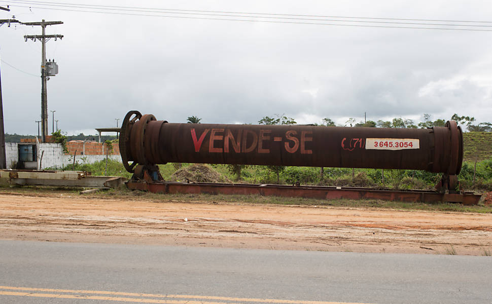 Área próxima a poço de petróleo em Catu, interior da Bahia