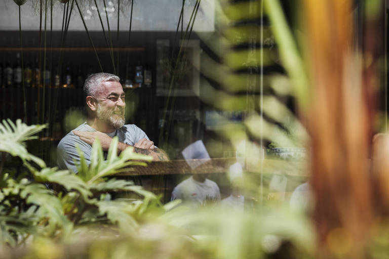 Chef Alex Atala durante entrevista em seu restaurante Dalva e Dito no Jardins