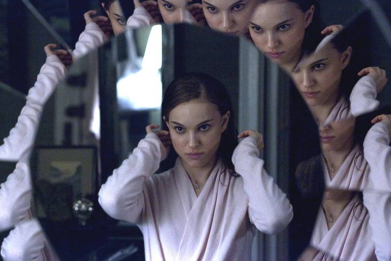 Publicity photo of Oscar best actress nominee Natalie Portman, in a scene from the film "Black Swan"