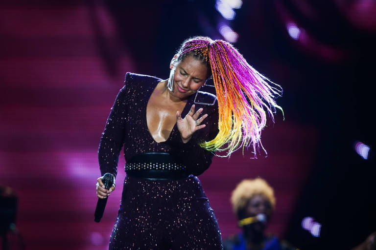 Alicia Keys durante show no Rock in Rio 