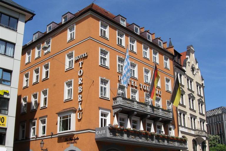 Fachada do Hotel Torbrau, em Munique