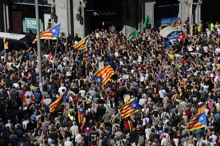 Manifestação pela independência da Catalunha