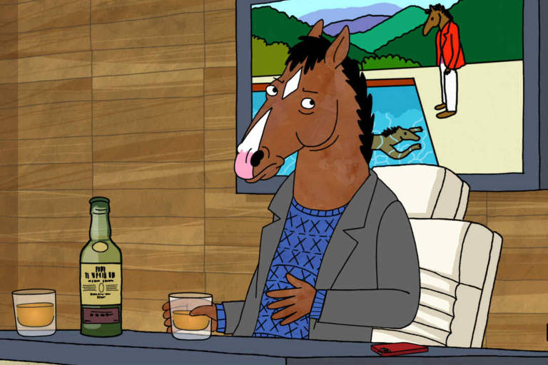 Cena da animao de humor negro 'BoJack Horseman', do Netflix