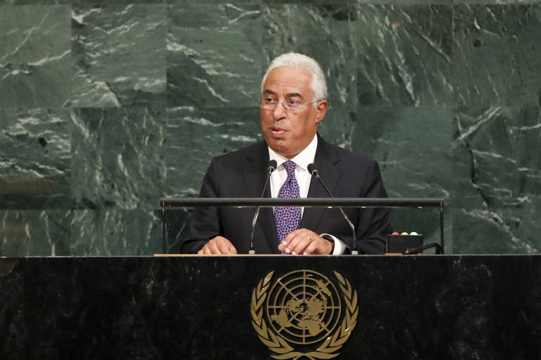 O primeiro-ministro de Portugal, Antnio Costa, em discurso na ONU