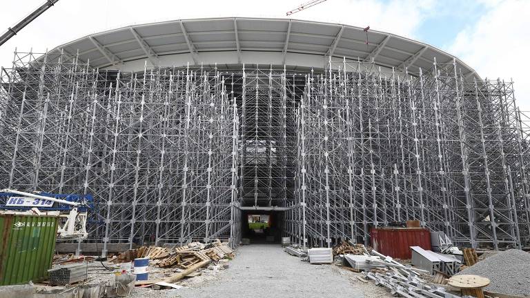 Vista geral da Arena Ekaterinburg, que receberá jogos da Copa do Mundo FIFA de 2018, na Rússia