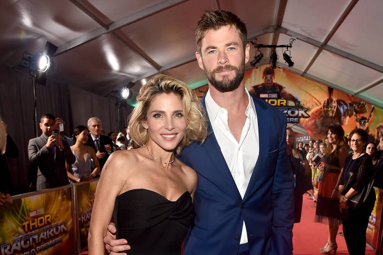 Elsa Pataky e Chris Hemsworth na première de "Thor: Ragnarok" 