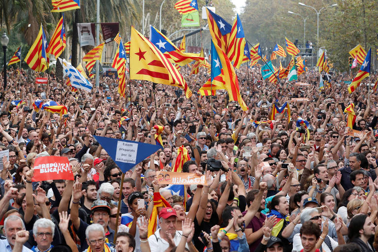 Manifestao pela independncia da Catalunha