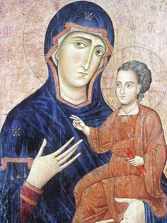 Pintura 'Madonna e Criana', do artista italiano Berlinghiero