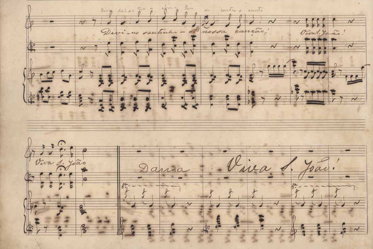 Libreto original da opereta 'Festa de São João', de 1879