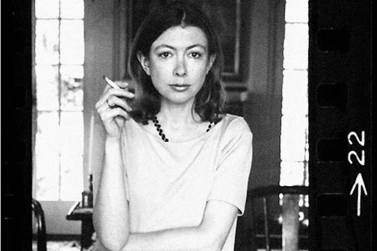 Joan Didion at home in Hollywood 