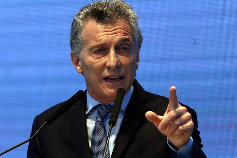 O presidente da Argentina, Mauricio Macri, apresenta reformas em Buenos Aires em 30 de outubro