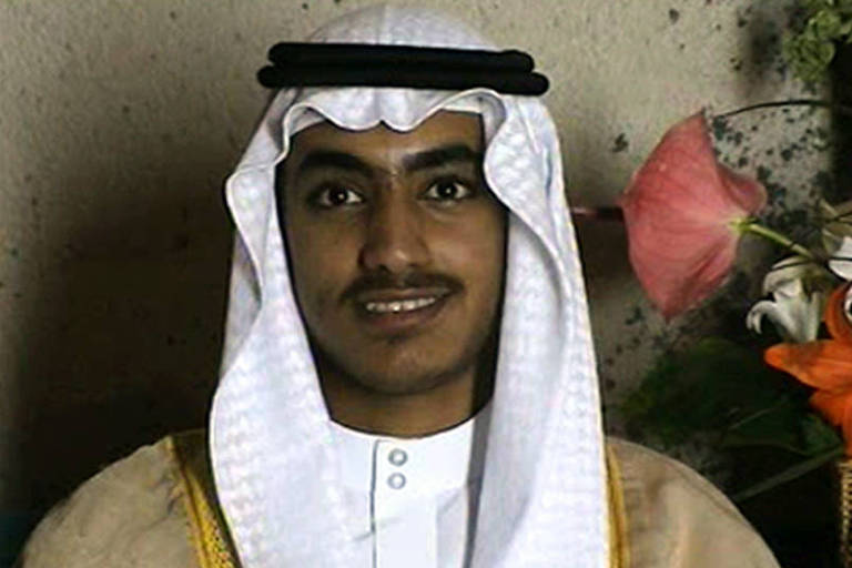 Hamza Bin Laden, filho de Osama, em imagem que aparece nos novos arquivos