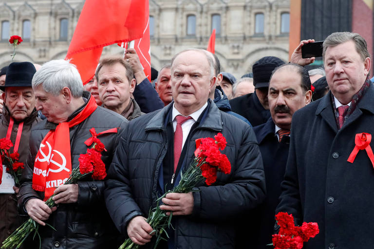 Comemoração do 100º aniversário da Revolução Bolchevique em Moscou