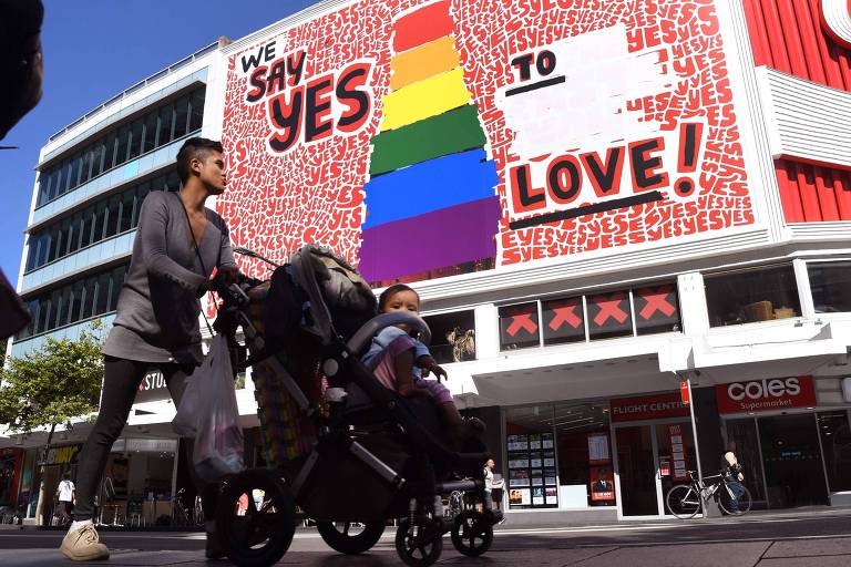 Outdoor defende casamento gay em Sydney, Austrália, em novembro de 2017 