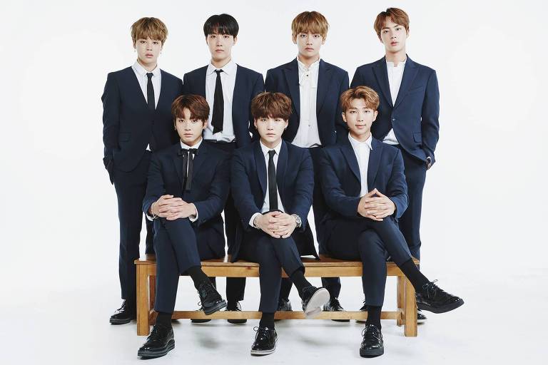 Integrantes do grupo sul-coreano de k-pop BTS