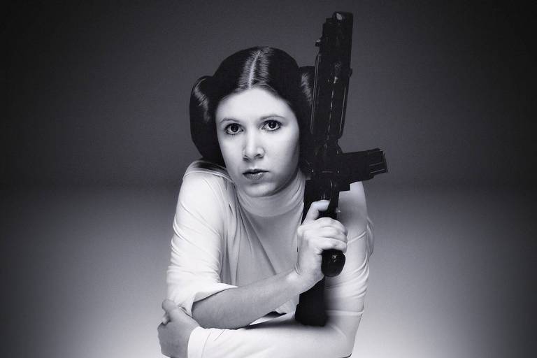 Carrie Fisher como princesa Leia em Star Wars