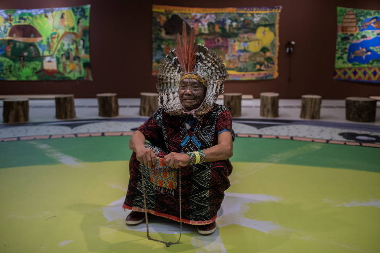 Exposiç u00e3o da tribo Huni Kuin no Itaú Cultural 15 03 2018 Fotografia Folha de S Paulo Artesãos Ou Artesaos ~ Exposiç u00e3o da tribo Huni Kuin no Itaú Cultural 15 03 2018 Fotografia Folha de S Paulo