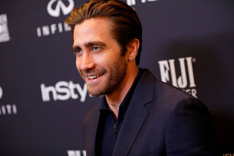 O ator Jake Gyllenhaal no  Hollywood Foreign Press Association (HFPA)