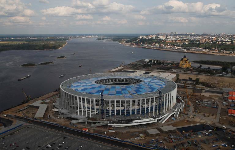 Design de fundo da copa do mundo rússia 2018