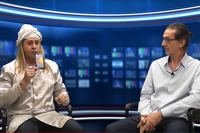 Cigano Iago sendo entrevistado no programa "Floripa em Foco"