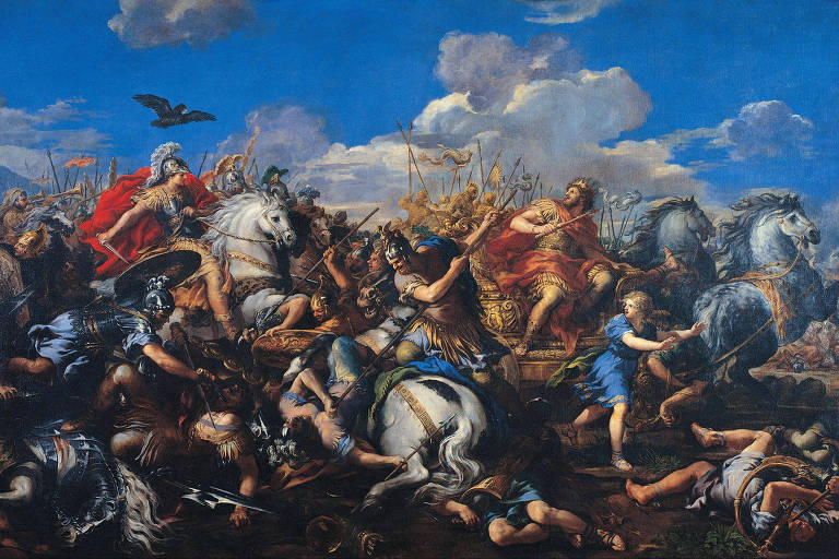 Tela 'Batalha de Alexandre Contra Dário', de Pietro da Cortona, em 'A Mais Breve História da Europa' (Sextante)