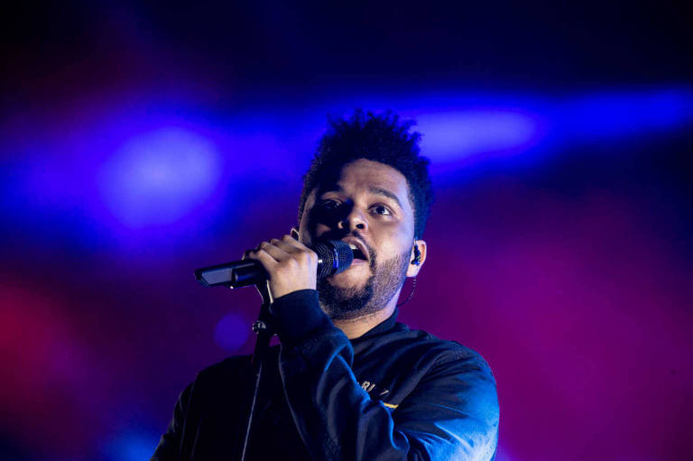 The Weeknd se apresenta no Lollapalooza 2017, em São Paulo