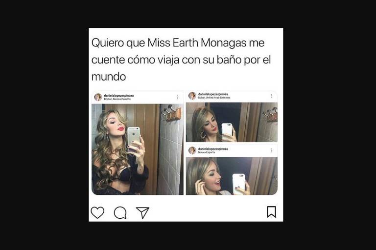 Miss da Venezuela vira meme ao viajar pelo mundo sem sair do banheiro 