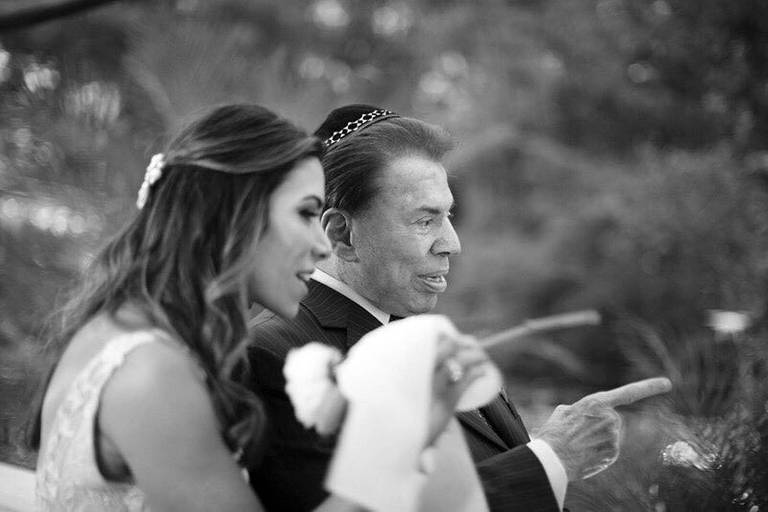 Silvio Santos no casamento da filha Patrícia Abravanel