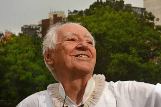 Retrato de José Celso Martinez Corrêa, diretor do Teatro Oficina