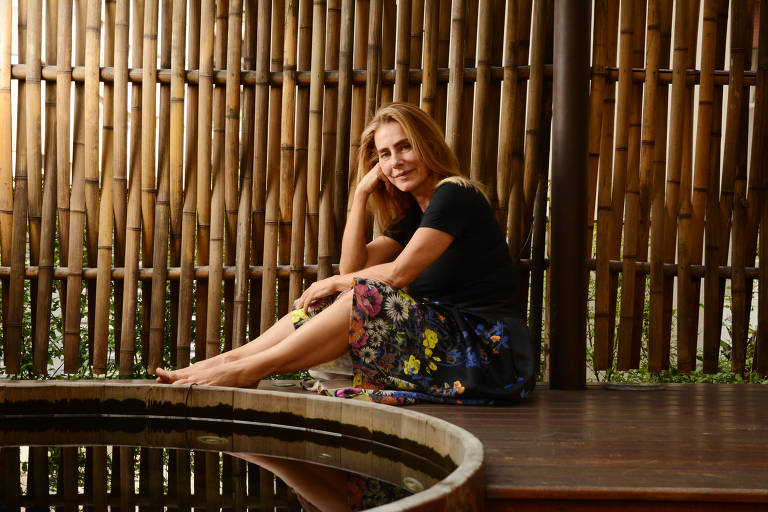 A atriz Maitê Proença no hotel Emiliano, em São Paulo, durante entrevista para a coluna Mônica Bergamo, em janeiro de 2018. 