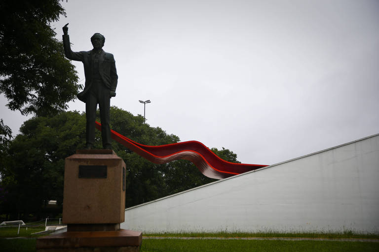 Vista do parque Ibirapuera, que deve ser a primeira concessão de Doria, com Oca, auditório e viveiro
