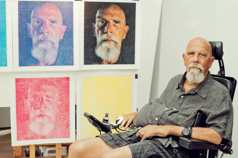 O pintor Chuck Close, que está sendo acusado de assédio sexual