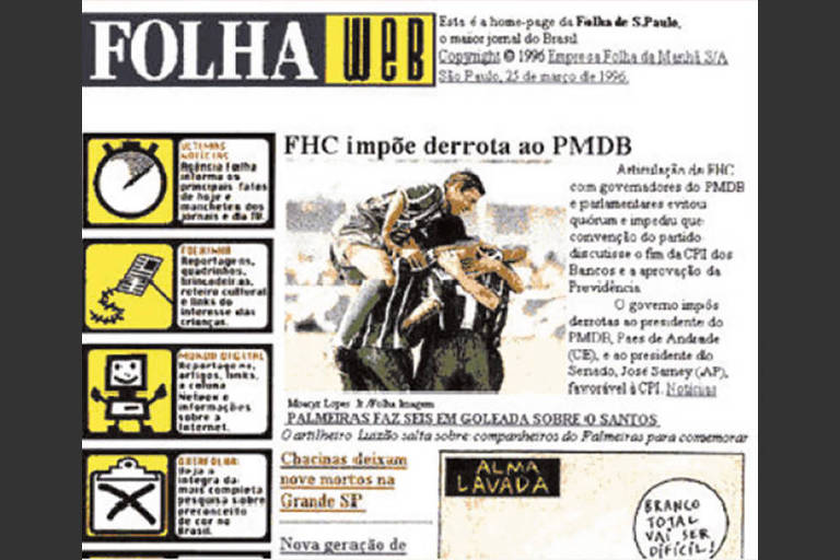 Folha Web, em preto e amarelo, e mais textos que fotos