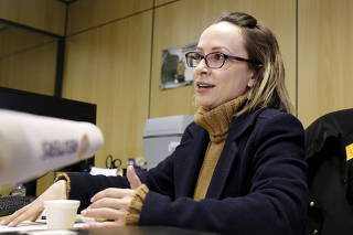 Federal Police Chief Erika Mialik Marena speaks during an interview with Reuters in Curitiba